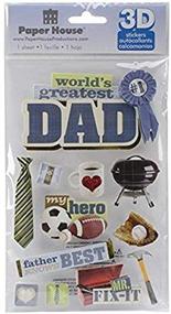 img 1 attached to 🎉 3D Cardstock Stickers for Dad - Paper House Productions STDM-0193E