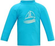 🏊 rashguard swimwear for boys - sleeve athletic protection clothing for swimming logo