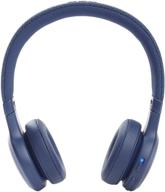 jbl live 460nc: blue wireless on-ear noise cancelling headphones with extended battery life and voice assistant control logo