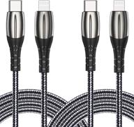 ⚡ sundix usb c to lightning cable - 2pack 6ft mfi certified iphone fast charger - compatible with iphone 12/11/xs/xr - nylon braided cables logo