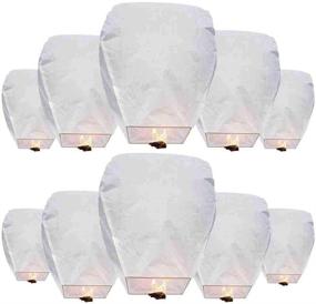 img 4 attached to 🏮 10 Pack LHOSCZZ Chinese Sky Lanterns - Biodegradable & Eco-Friendly | Perfect for Weddings, Celebrations, Memorial Ceremonies, Birthdays & Festivals