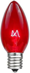 img 3 attached to 🎄 25 Pack C9 Red Outdoor Christmas Replacement Bulbs by Novelty Lights - E17/C9 Intermediate Base, 7 Watt