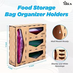 img 3 attached to 🗂️ OOLS Baggie Organizer: Perfect Kitchen Drawer Organizer for Zip Lock Storage Bags - Fits Ziploc, Solimo, Glad, Hefty & More - Gallon, Quart, Sandwich & Snack Sizes