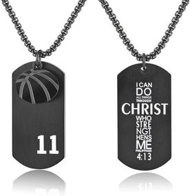 img 4 attached to VI SPORT Basketball Pendant Religious Philippians