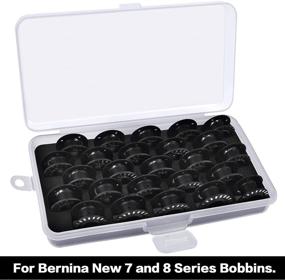 img 2 attached to Bobbin Case for Bernina New 7 and 8 Series: Jumbo Bobbin Storage Holder Sewing Box Thread Organizer - Holds 25pcs Bobbins for Sewing Machine (Black Box Included)