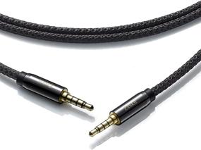 img 2 attached to 🎧 Zeskit Premium 3.5mm Jack Male to Male AUX Audio Cable with TRRS 4 Poles for Headphones with Mic and Speakers - 4ft