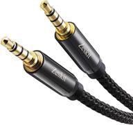 🎧 zeskit premium 3.5mm jack male to male aux audio cable with trrs 4 poles for headphones with mic and speakers - 4ft logo