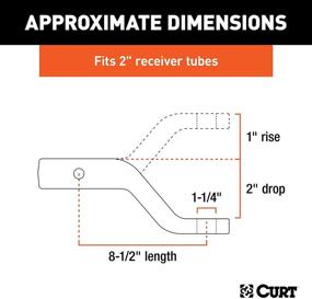 img 2 attached to 🔧 CURT 45340 Forged Trailer Hitch Ball Mount: Strong, Versatile & Safe - Fits 2-Inch Receiver, 17,000 lbs Capacity, 1-1/4-Inch Hole, 2-In Drop, 1-Inch Rise