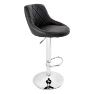 🪑 canglong swivel adjustable counter height bar stools set of 1 - stylish pu leather barstools with back, perfect for kitchen counter chairs-black logo