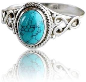 img 3 attached to Wenbin Sterling Bohemian Turquoise Moonstone