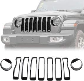 img 4 attached to Inserts Grille Headlight 2018 2020 Wrangler Exterior Accessories