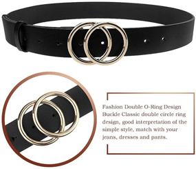 img 1 attached to Stylish Udekit Womens Leather Double Pieces: Essential Women's Accessories