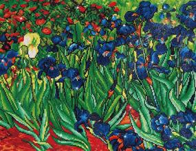 img 4 attached to 🖌️ Impressionist Beauty: Needleart World Irises (Van Gogh) Diamond Embroidery Kit