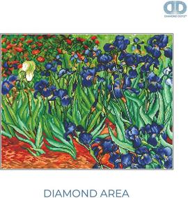 img 3 attached to 🖌️ Impressionist Beauty: Needleart World Irises (Van Gogh) Diamond Embroidery Kit