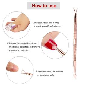img 1 attached to 💅 Professional JUNHCZOY Cuticle Peeler Scraper: Remove Gel Nail Polish, Cuticle Pusher, and Spoon Nail Cleaner - Durable Manicure and Pedicure Tools for Fingernails and Toenails