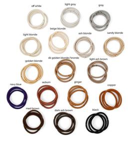 img 2 attached to 💁 Cyndibands Beige Blonde No-Metal Elastic Hair Ties - 24 Count, 4mm, 1.75 Inch Color Match Ponytail Holders