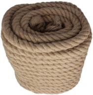 π§΅ twisted manila rope jute rope: 100 feet natural jute twine hemp rope, 1 inch diameter twine burlap rope - premium quality and durable logo