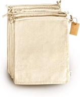 x-large 14x17 cotton storage bags: organize with drawstrings! логотип