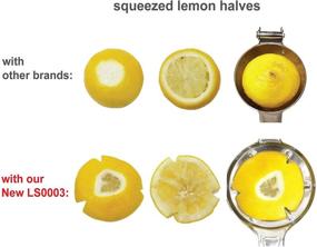 img 3 attached to 🍋 EcoJeannie® Jumbo Size FLAT PRESS Stainless Steel Lemon Squeezer + Free Citrus Tap - Ultimate Manual Juicer for Perfectly Pressed Lemon and Lime Juice (LS0003)