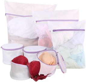 img 4 attached to 🧺 Meilala 7-Pack Mesh Laundry Bags with Zipper, Premium Delicates Washing Bags for Laundry, Blouse, Bra, Hosiery, Lingerie, and Travel - Includes 1 Large, 1 Medium, 1 Small, and 4 Bra Laundry Bags