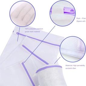 img 3 attached to 🧺 Meilala 7-Pack Mesh Laundry Bags with Zipper, Premium Delicates Washing Bags for Laundry, Blouse, Bra, Hosiery, Lingerie, and Travel - Includes 1 Large, 1 Medium, 1 Small, and 4 Bra Laundry Bags