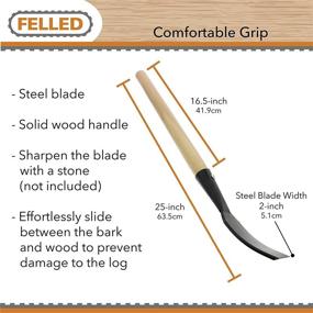 img 1 attached to 🪓 Efficient Felled Bark Spud Debarking Tool: Log Peeler, Bark Removal and Stripping Tool