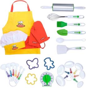 img 4 attached to 👩 Discover Curious Chef Children's 27-Piece Foundation Set for Budding Chefs