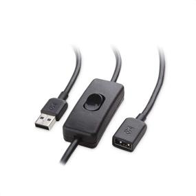 img 2 attached to 💡 Кабельные аспекты 2-Pack короткого USB-удлинителя кабеля (USB-усилитель) с кнопкой вкл./выкл. - длина 1 фут