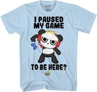 ryan's world combo panda 🐼 boys t-shirt | game pause-mode activated! logo