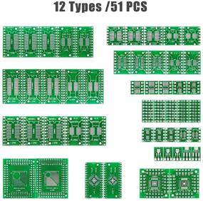 img 3 attached to KeeYees SMD к DIP адаптер платы Прото - совместим с SOP8, SOP10, SOP14, SOP16, SOP20, SOP24, SOP28, 0402/0603/0805 SMT, SOT89/SOT223, TQFP100, QFN32, QFN44/48 - включает 40 шт. заголовков пинов 2.54 мм.