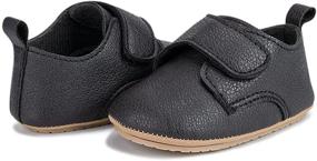 img 2 attached to 👟 HsdsBebe Baby Boys Girls Oxford Shoes: Soft Rubber Sole Sneakers for Anti-Slip Infant Walking - PU Leather Ankle Boots and Moccasins