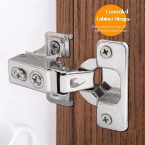 img 4 attached to 🔧 8 Pack Soft Close Cabinet Hinges, Ravaver Full Overlay Frameless 3D Adjustable Concealed Hinge for Kitchen Cupboard Door - Includes Install Manual and Gift Box Packaging
