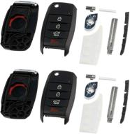 🔑 kia optima rio soul sorrento sportage key fob keyless entry remote - compatible with 2 case shells logo