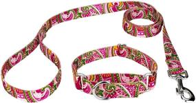 img 4 attached to 🐾 Country Brook Design - Paisley Collection: Martingale Collar & Leash Set - Stylish and Functional Pet Accessories