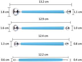 img 3 attached to 🖊️ Ecjiuyi 9PCS Stylus Tools: Ball Dotting & Indentation Set with Storage Case