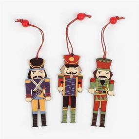 img 1 attached to 🎄 Crafty Owl Christmas/Holiday Wooden Hanging Decorations - Set of Cute Dogs, Cars, Trucks, Trees, Reindeers, and Soldiers (3, Style 3 Soldiers)