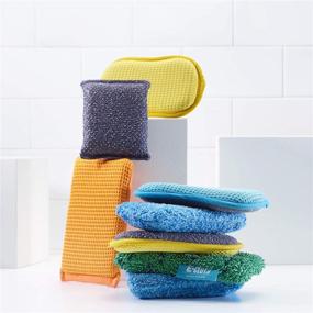 img 2 attached to 🧽 Long-lasting E-Cloth Kitchen Dynamo: Non-Scratch Scrub Sponge, 300 Wash Guarantee, Blue (4 Pack)