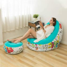 img 2 attached to CALIDAKA Inflatable Ottoman Portable Outdoor Furniture
