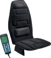 relaxzen 10-motor massage seat cushion with soothing heat - ultimate comfort for relaxation and relief, in sleek black logo