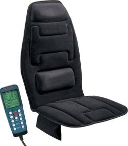 img 3 attached to Relaxzen 10-Motor Massage Seat Cushion with Soothing Heat - Ultimate Comfort for Relaxation and Relief, in Sleek Black