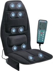 img 2 attached to Relaxzen 10-Motor Massage Seat Cushion with Soothing Heat - Ultimate Comfort for Relaxation and Relief, in Sleek Black