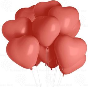 img 1 attached to 🎈 24 Pack of Thickened Extra Strong Jumbo Big Living Coral Heart Shape Latex Balloons: Ideal for Baby Shower Garland, Wedding Photo Booth, Birthday Party Supplies, Arch Decoration, Engagement or Anniversary