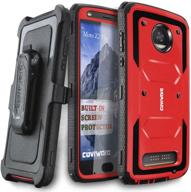 covrware aegis series case for moto z2 play / z2 force with built-in screen protector heavy duty full-body rugged holster armor case belt swivel clip kickstand cell phones & accessories in cases, holsters & clips logo