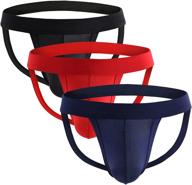 🩲 eywlwaar men's jockstrap underwear with elastic nylon pouch - athletic supporter bikini briefs logo
