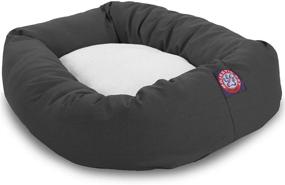 img 3 attached to 🐶 Majestic Pet Poly-Cotton Sherpa Bagel Dog Bed: Calming Donut Cuddler for Dogs & Cats - Washable, Multiple Sizes & Colors