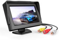 📷 b-qtech 4.3 inch color tft lcd display backup camera monitor- rear view reverse camera waterproof for car suv van truck (12v dc power supply) logo