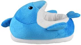 img 3 attached to Adorable Girls' Dinosaur Bedroom Slippers: Comfortable Memory Boys' Shoes for Kids