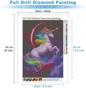 img 3 attached to 🐎 Experience Easy and Creative DIY 5D Diamond Painting with MXJSUA Flying Horse Kit for Beautiful Home Wall Decor