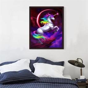 img 2 attached to 🐎 Experience Easy and Creative DIY 5D Diamond Painting with MXJSUA Flying Horse Kit for Beautiful Home Wall Decor