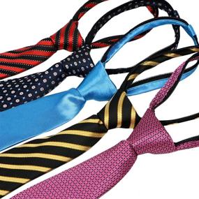 img 2 attached to 👔 Kilofly Boys' Adjustable Zipper Necktie - Convenient Pre-tied Accessories for Style and Ease